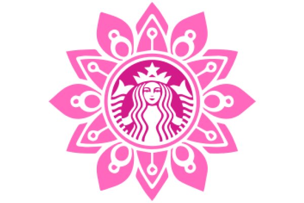 Stylized Starbucks Logo with Floral Design