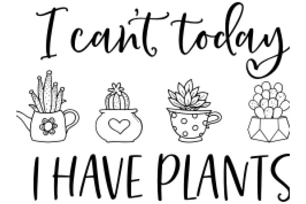 A Whimsical Affirmation: I Can't Today, I Have Plants