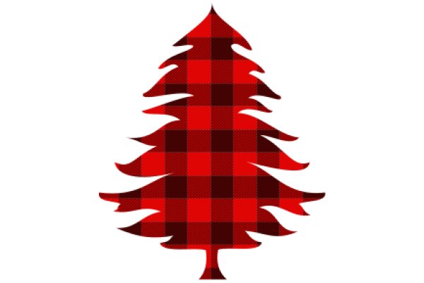 Vibrant Red and Black Checkered Christmas Tree