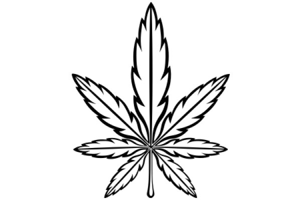 Stylized Cannabis Leaf Design