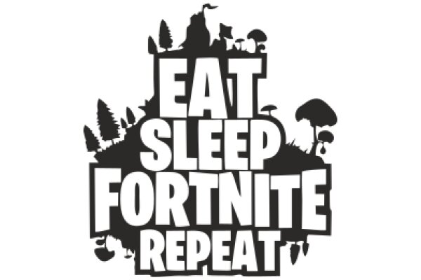 Eat, Sleep, Fortnite, Repeat: A Graphic Tribute to the Popular Video Game