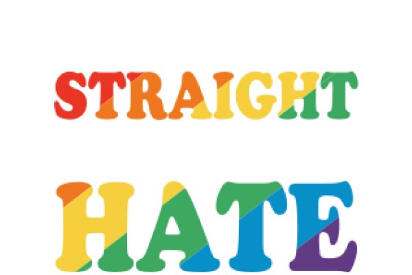 Vibrant and Colorful 'Straight Hate' Logo