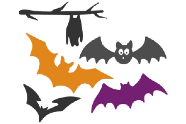 A Collection of Stylized Bat and Bat-Related Imagery