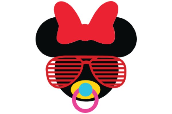 Stylish Minnie Mouse Earrings with Sunglasses and Pacifier