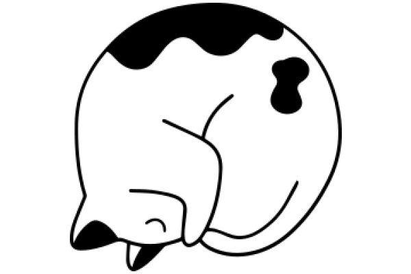 A Playful Illustration of a Cow