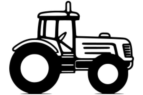 Simplistic Line Drawing of a Tractor