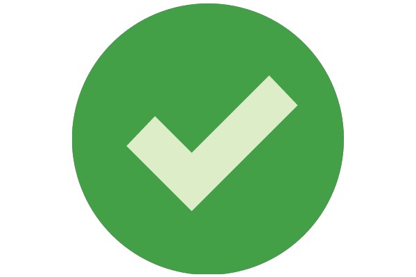 A Close-up of a Green Checkmark Icon