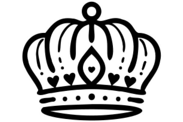 A Simple Line Drawing of a Crown