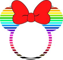 Vibrant Rainbow Mickey Ear Logo