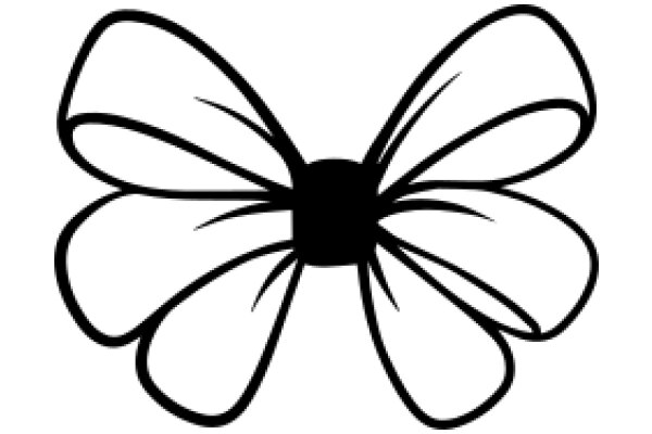 Stylized Butterfly with Curved Antennae