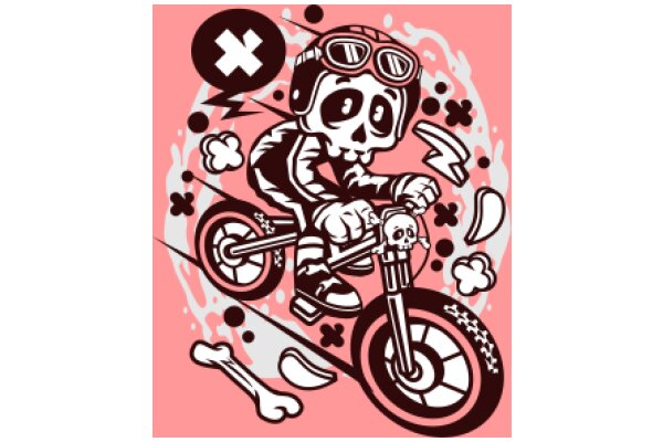 Vintage Skull Biker: A Stylish Illustration