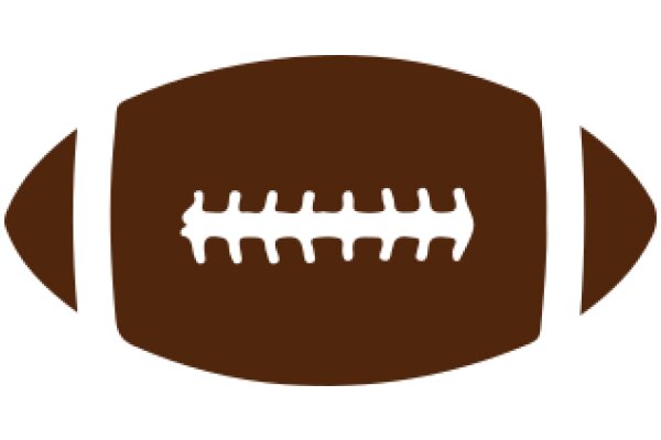 Brown Football Icon with White Stitching