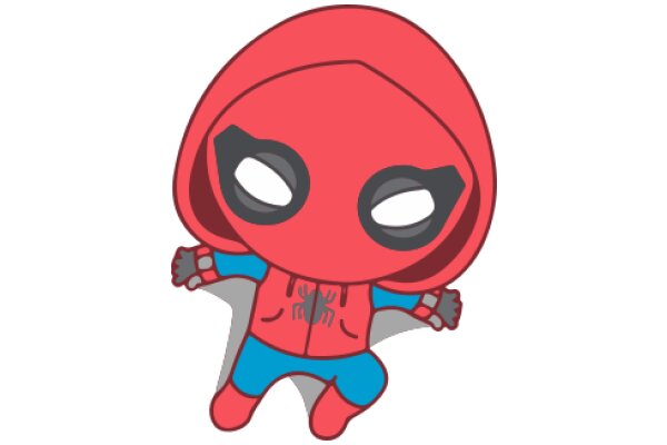 Vibrant Red Spider-Man Hoodie with Blue Pants