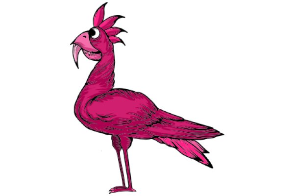 Vivid Pink Flamingo Illustration