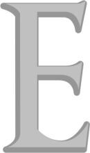 Simplistic Gray Letter 'E' on a White Background