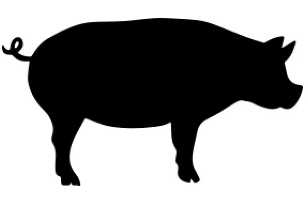 A Silhouette of a Pig: A Simple yet Captivating Image