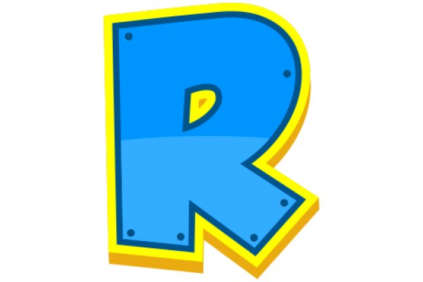 Vibrant Letter R in a Stylized Font