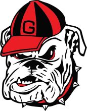 Stylish Bulldog Logo with Red and Black Hat