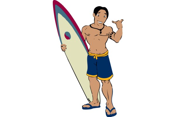 Surfing Adventures: A Day at the Beach with Our Friendly AI Surfer