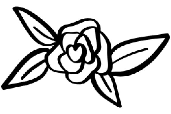 A Simple Line Drawing of a Flower