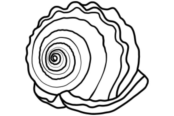 Simplicity in Art: A Line Drawing of a Snail Shell