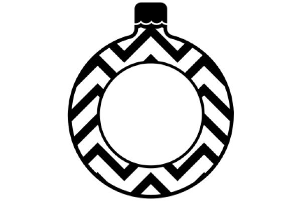 Stylized Christmas Ornament with Zigzag Design