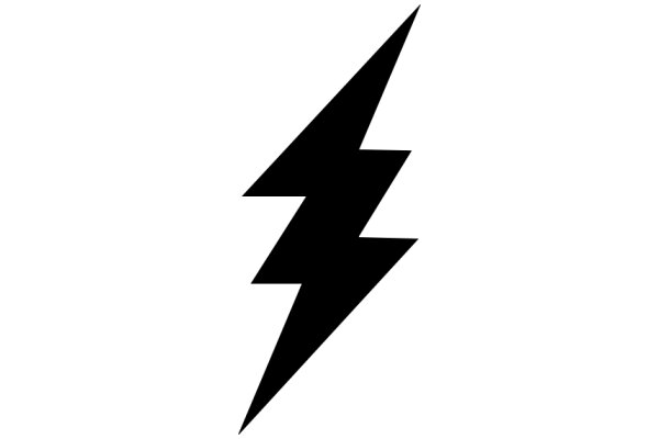 Stylized Black Lightning Bolt Icon