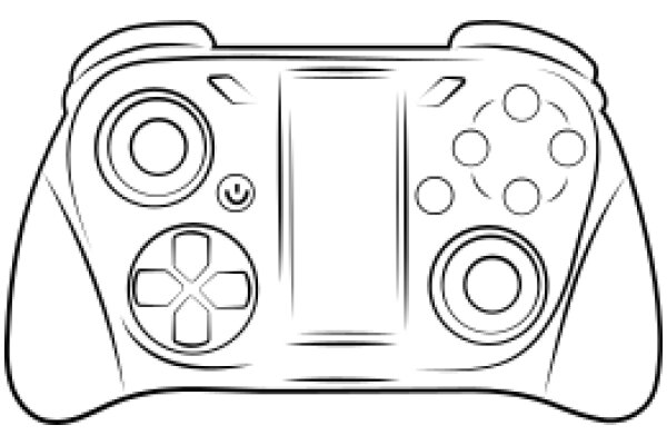 Stylized Illustration of a Game Controller