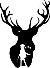 Silhouette of a Deer with a Human Silhouette Inside