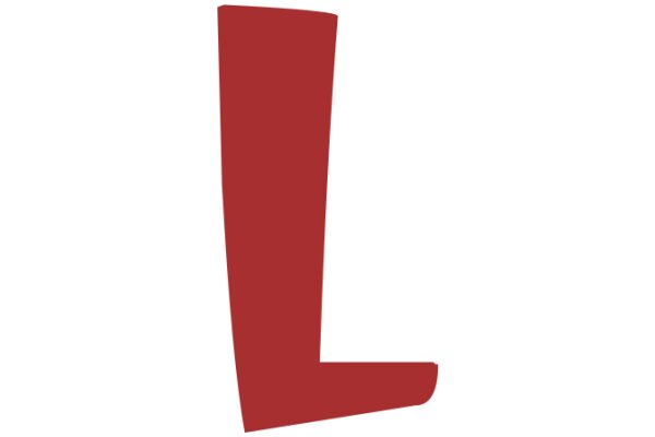 A Red Letter 'L' on a White Background