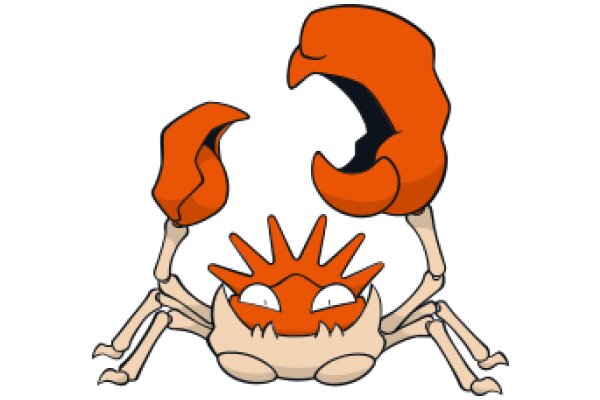 Digital Art: A Pixelated Orange Crab and a Red Crab's Shell