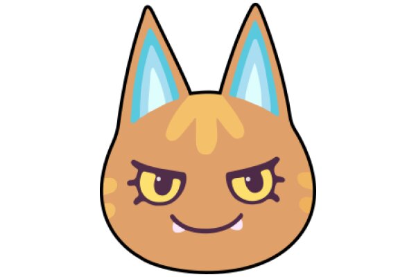 A Whimsical Cartoon Cat with a Smile and a Smug Expression