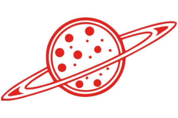 Vibrant Red and White Logo for a Pizza Planet