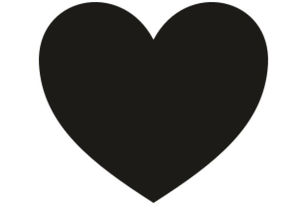 A Solid Black Heart Shape