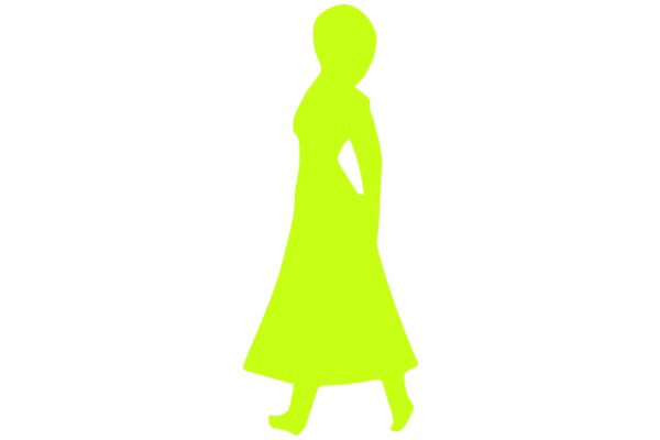 A Silhouette of a Woman in a Yellow Dress