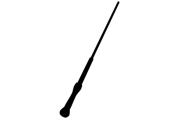 A Sleek, Black Wand Against a White Background