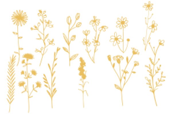 Golden Garden: A Collection of Delicate Floral Illustrations