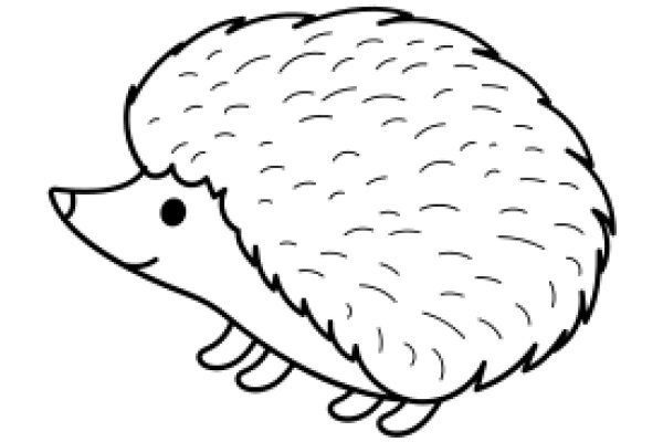 A Whimsical Illustration of a Hedgehog with a Smile