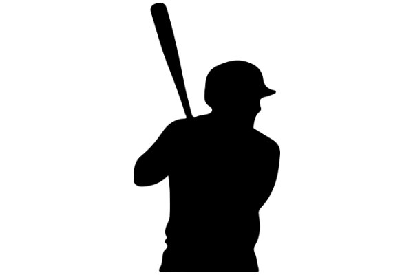 Silhouette of a Baseball Player with a Bat