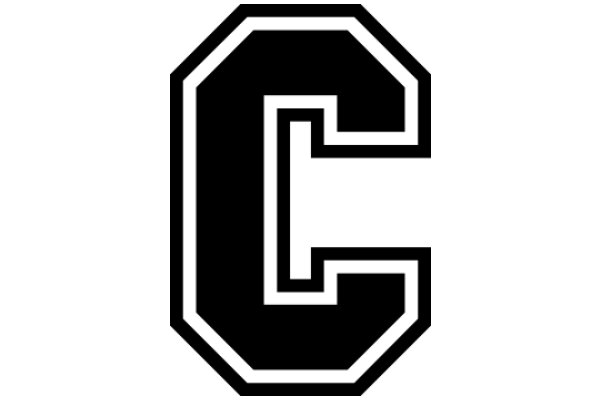 Stylized Letter 'C' with a White Outline