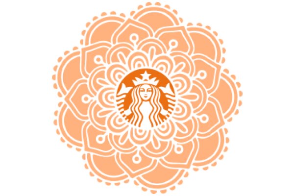 Stylized Starbucks Logo with Floral Pattern