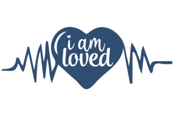 A Heartfelt Affirmation: 'I Am Loved' with a Rhythmic EKG Line Design