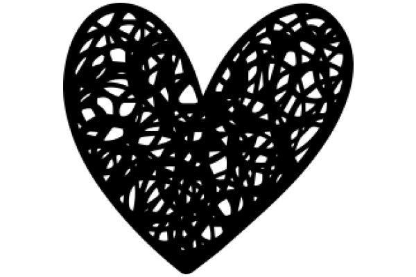 Black Lace Heart Silhouette