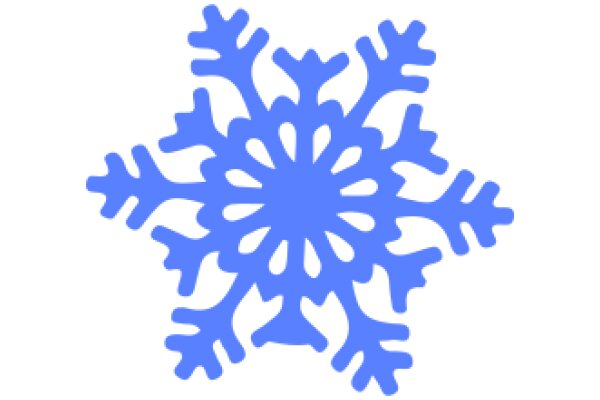 Stylized Blue Snowflake Design