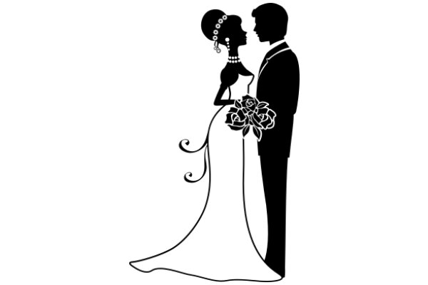 A Silhouette of Love and Romance: A Couple's Special Day