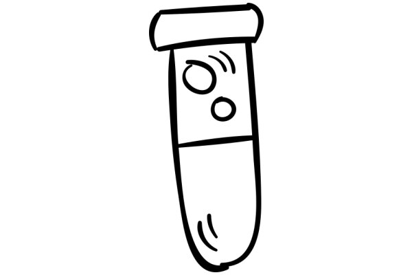 A Simple Line Drawing of a Pill Bottle