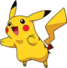 Pikachu's Joyful Expression: A Cartoon Illustration