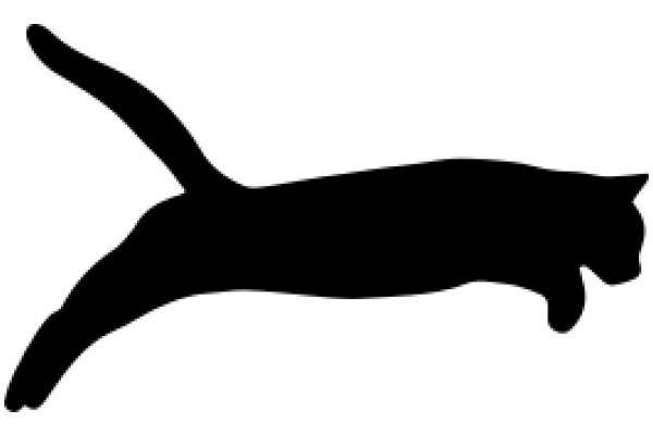 Silhouette of a Cat: A Graphic Representation of a Feline's Form