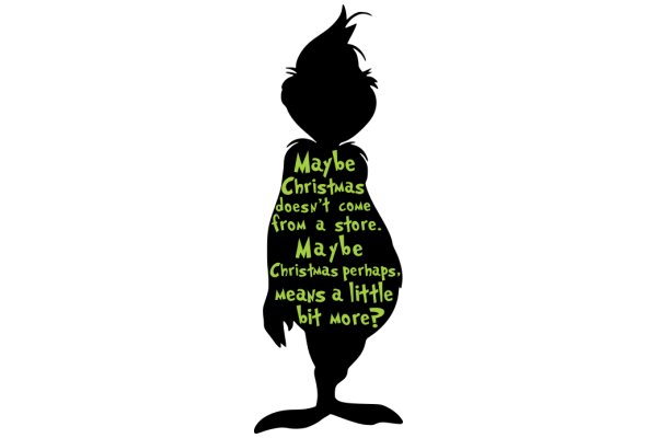 A Silhouette of a Character with a Festive Message for Christmas