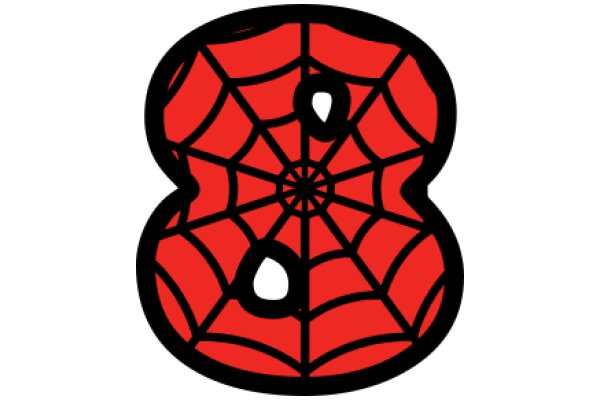 Vibrant Red Spider Web Logo